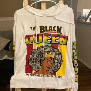 Black Queen hooded shirt